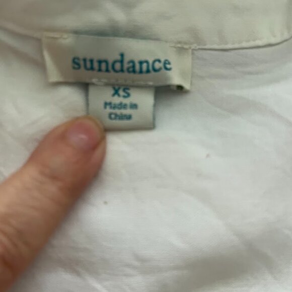 Sundance White Ruffle Boho Long Sleeve Blouse Top Size XS - Picture 14 of 15